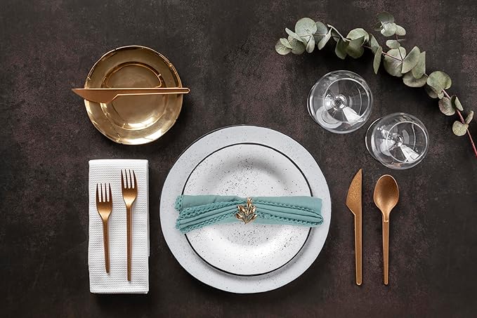 ACCENTHOME Blue Cloth Napkins Set of 6 18x18 inch Cotton Dinner Napkins - Washable Soft Premium Hotel Quality Reusable Napkins Perfect Table Napkins for Family Dinners, Weddings & Everyday Use