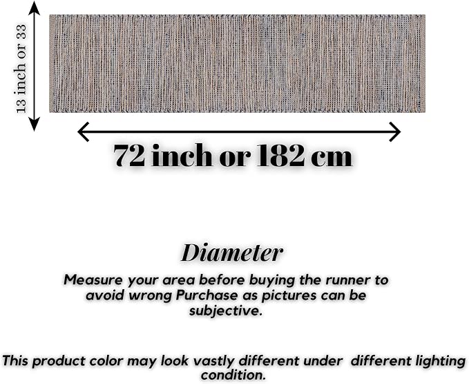 Boho Jute Table Runner for Dining Tables, Rustic Gray Table Runner Farmhouse Style , Cotton and Jute Neutral Colorful Indoor Kitchen Decor, 13 X 72 Inch, - Natural- Grey