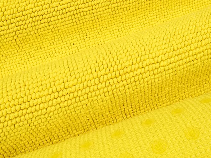 Cotton Paradise 100% Cotton Turkish Bathmat Rug, Soft Absorbent Quick Dry Non Slip, 20x34 Bathmat Rug, Yellow