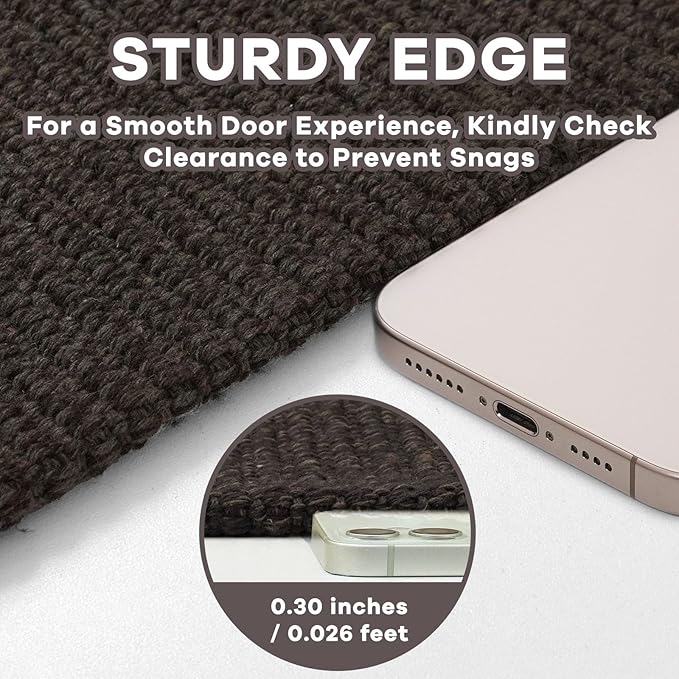 EARTHALL Washable Area Rug 4x5 Ft Non Slip Rugs for Entryway Braided Throw Rugs Bedroom Carpet Cotton Entry Rug Woven Floor Rug for Bedroom Dining Room Living Room, Taupe/Coffee