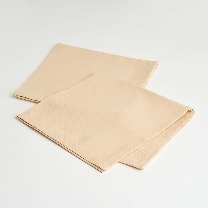 Cloth Napkins Set of 6 – Taupe 18x18 Inch Cotton Dinner Napkins – Soft, Reusable, Washable, Durable & Absorbent Table Napkins – Wedding, Restaurant, Hotel, Event Party Napkins – Casa De Lan