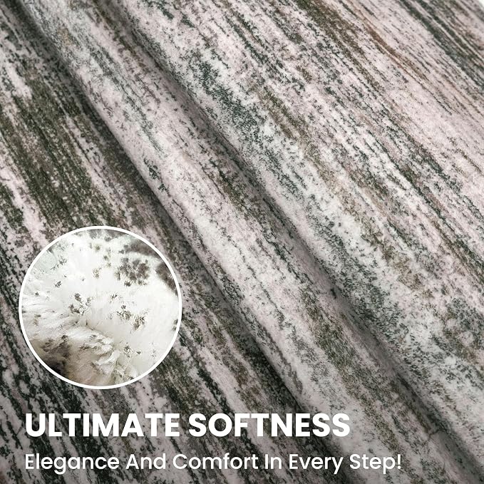 SIILOOM 2x6 Modern Abstract Runner Rug for Hallways, Brown Green Black White Super Soft Hallway Decor Kitchen Rugs with Non-Slip, Non-Shedding Washable Rug for Entryway Bedroom Indoor