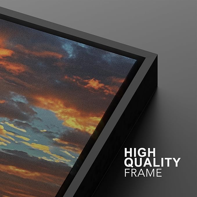 SIGNWIN Framed Wall Art Print Set Desert Sunset Cactus Landscape Photography Modern Art Rustic Relax/Calm Multicolor for Living Room, Bedroom, Office - 16"x24"x2 BLACK