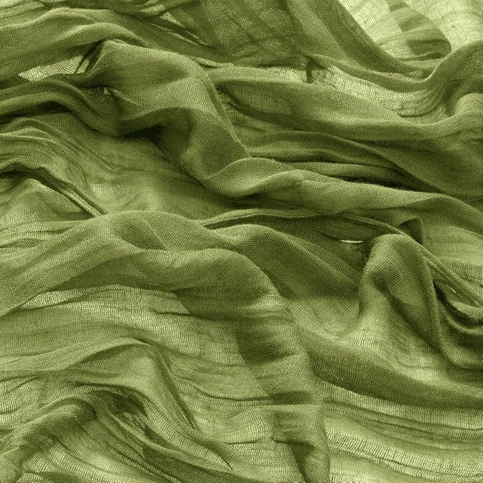 DeZerlor 50 Pack Olive Green Cheesecloth Napkins Summer Cloth Napkins Set of 50 Dinner Napkins Bulk 21x21 Inches for Wedding Bridal Shower Baby Shower Parties