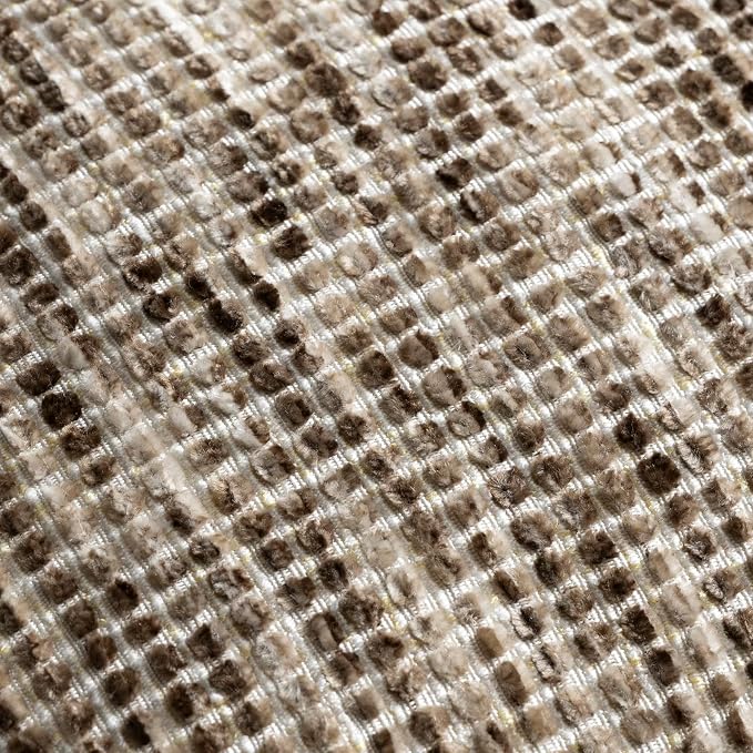 Pack of 2 Neutral Throw Pillow Covers 20x20 Boho Textured Dots Stripe Chenille Square Decorative Pillow Cases Accents for Living Room Couch Bed Farmhouse Home Decor, Chocolate Brwon