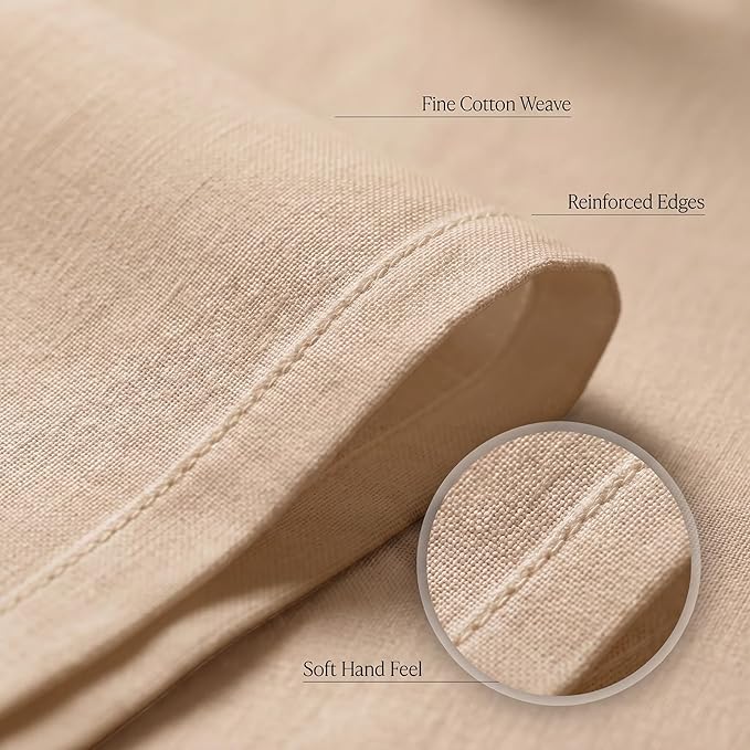 Urban Villa Cloth Napkins 100% Cotton Highly Absorbent Washable Durable Reusable Premium Dinner Napkins Ideal for Gifts for Mothers Day Hotel Farmhouse Parties - Taupe (20" x 20", Set of 12)