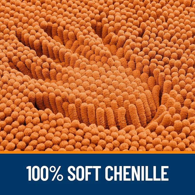 OLANLY Large Bathroom Rugs 50x30, Extra Soft Absorbent Chenille Bath Rugs, Rubber Backing Quick Dry, Machine Washable Bath Mats for Bathroom Floor, Tub and Shower, Home Decor Accessories, Clay