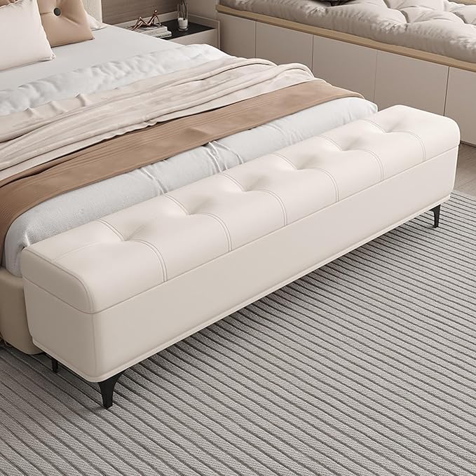 Modern Bedroom Bench with Storage Space, Hallway Seat Chest with Shoe Rack, Ultra-Narrow Gap — Slim Entryway, Living Room, and Shoe-Changing(E,100 * 35 * 45cm/35.4 * 13.8 * 17.7in)