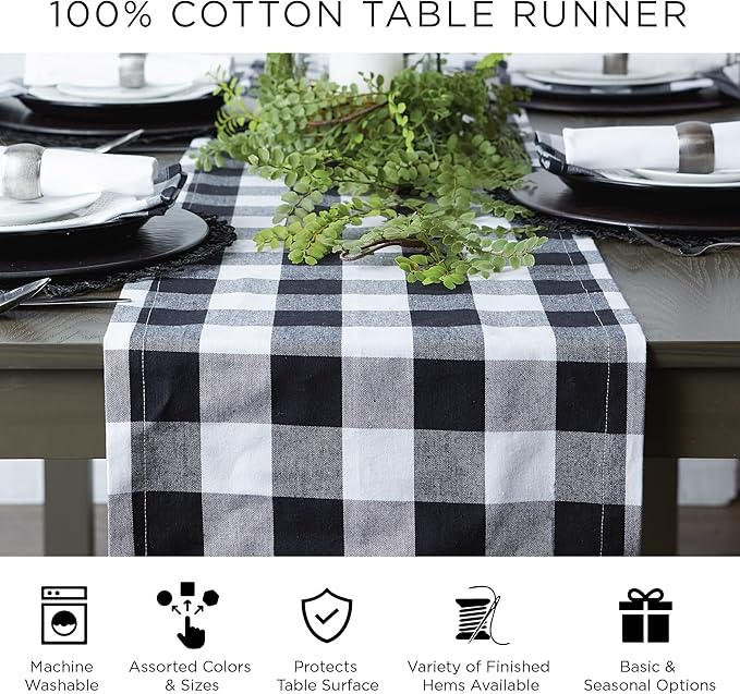 DII Woven Basic Tabletop Collection, Chevron Table Runner, 15x72, Spice