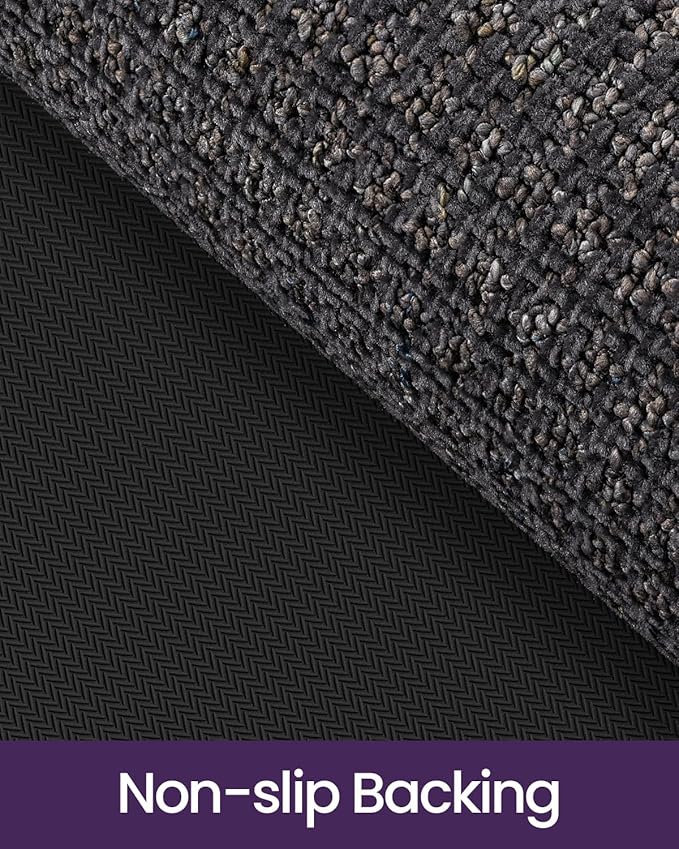 DEXI Door Mat for Entrance 32x48, Non Slip Entry Doormats for Inside House, Low Profile Entryway Doormat, Dirt Trapper Front Door Mats for Patio Porch, Dark Grey