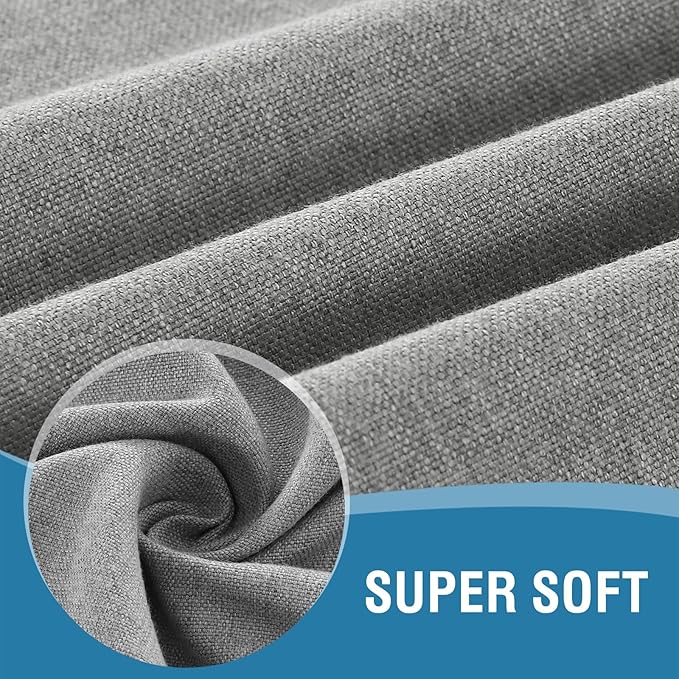 H.VERSAILTEX Linen Textured Cloth Napkins Set of 12 (18" X 18") Linen Textured Dinner Napkins Waterproof Extra Soft Thick Durable Reusable Napkins with Hemmed Edges, Heather Gray