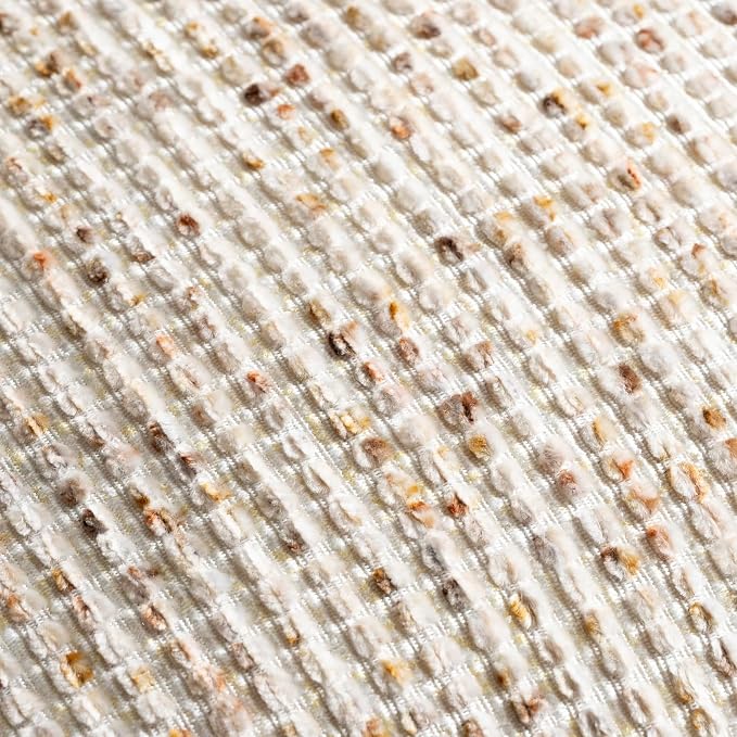 Pack of 1 Neutral Body Pillow Covers 20x54 Boho Textured Dots Stripe Chenille Rectangular Long Decorative Lumbar Pillow Cases Accents for Living Room Couch Bed Farmhouse Home Decor, Beige