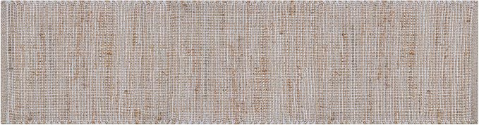 Boho Jute Table Runner for Dining Tables, Rustic Dining Table Runner Farmhouse Style , Cotton and Jute Neutral Colorful Indoor Kitchen Home Decor, 13 X 72 Inch, - Natural- Ivory