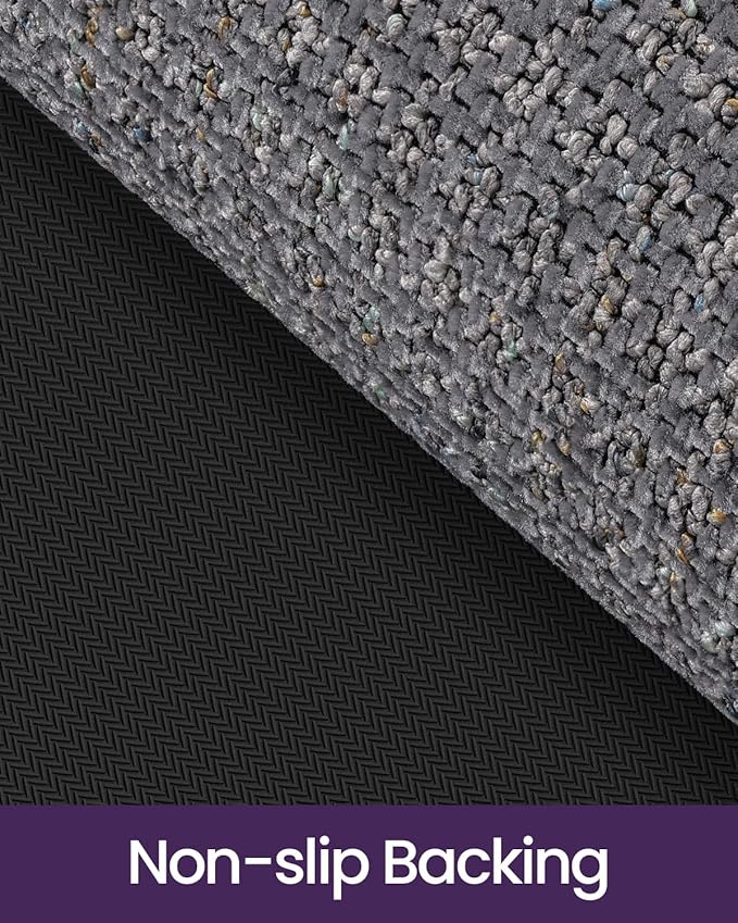 DEXI Door Mat for Entrance 24x36, Non Slip Entry Doormats for Inside House, Low Profile Entryway Doormat, Dirt Trapper Front Door Mats for Patio Porch, Grey
