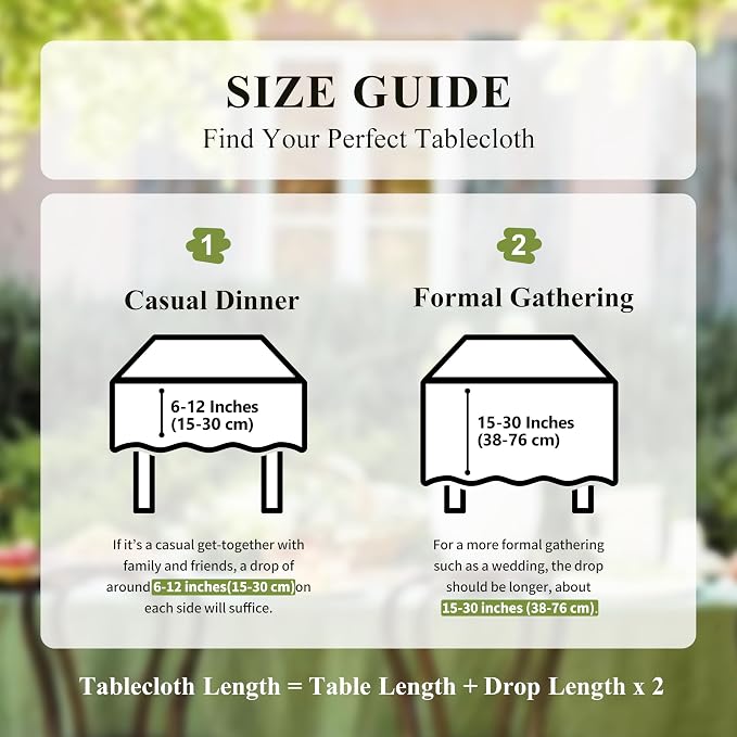 Linen World Vintage Tablecloths 60x120 Inch,100% French Linen Tablecloth,Classic Vintage Washed Table Cloths for Kitchen,Outdoor,Weddings,Decorative Thanksgiving Christmas,Moss Green