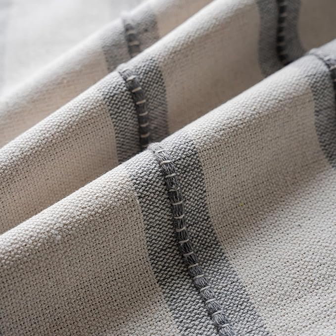 Cethom Boho Throw Pillow Covers 20x20 Set of 2, Grey Striped Decorative Pillow Cases for Couch Chair Bed, Farmhouse Modern Accent Cushion Covers for Living Room Bedroom Sofa Home Decor