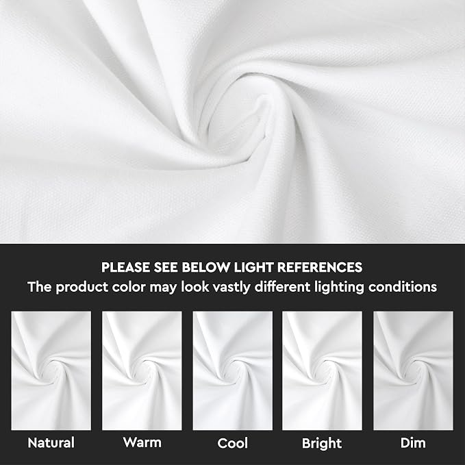 Encasa XO White Cloth Napkins Set of 6, 17"x17" | Solid Color Cotton Dinner Napkins | Washable & Reusable Wedding Napkins for Holiday Dinners, Party, & Everyday Table Decor