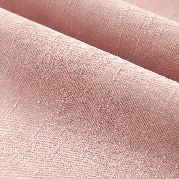 Foindtower Pack of 2 Soft Textured Chenille Throw Decorative Pillow Covers Square Accent Solid Cushion Cover Cozy Neutral Farmhouse Pillow Case for Couch Sofa Bedroom Living Room 24x24 Inch,Light Pink