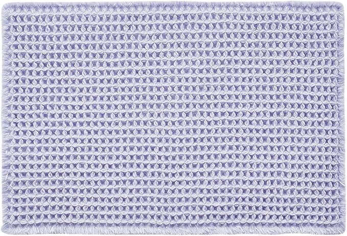 Triohero Waffle Runner Bath Mat - Long Bathroom Rugs Non Slip Washable, Ultra Soft Super Absorbent Quick Dry Boho Farmhouse Bathroom Decor, 24" x 60"', Lavender Cream