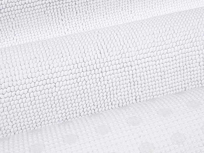 Cotton Paradise 100% Cotton Turkish Bathmat Rug, Soft Absorbent Quick Dry Non Slip, 20x34 Bathmat Rug, Snow White