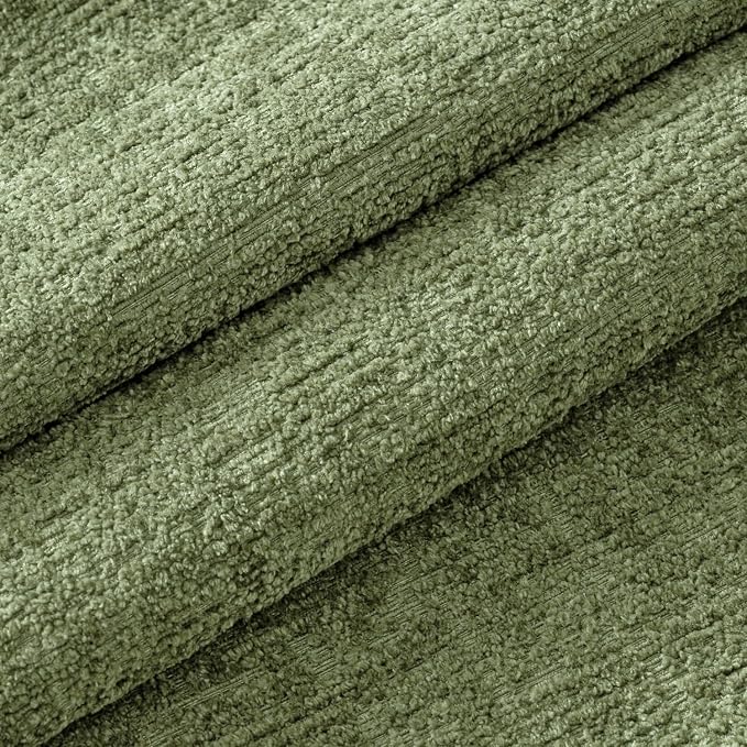 MIULEE Decorative Throw Pillow Covers 24x24 Pack of 2 Sage Green Spring Couch Pillow Covers Soft Cozy Textured Chenille Pillowcases for Home Decor Sofa Living Room Cushion Bedroom