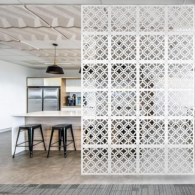 Boshen 24PCS Hanging Room Divider Wall Screen Panel Room Divider Panels Privacy Screen Divider Home Decor for Living Room Bedroom Home Office Restaurant Decor-Window Flower