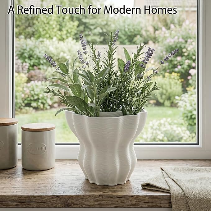 Contemporary White Ceramic Vase, Abstract Irregular Shape Sculptural Accent for Home Decor, Modern Artistic Centerpiece for Coffee Table or Bookshelf