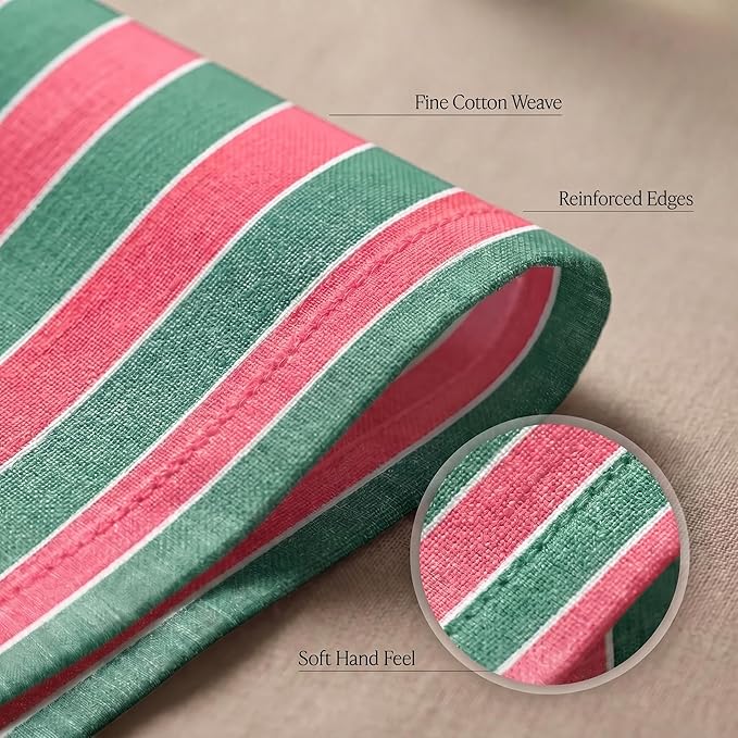 Urban Villa Cloth Napkins 100% Cotton Highly Absorbent Washable Durable Reusable Premium Dinner Napkins Ideal for Gifts for Mothers Day Hotel Farmhouse Parties - Christmas (20" x 20", Set of 12)
