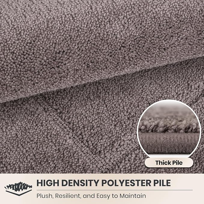 PURRUGS Dirt Trapping Door Mat 24" x 59", Non-Slip/Skid Machine Washable Entryway Rug, Dog Doormat, Super Absorbent Welcome Mat for Muddy Wet Shoes and Paws, Grayish Brown