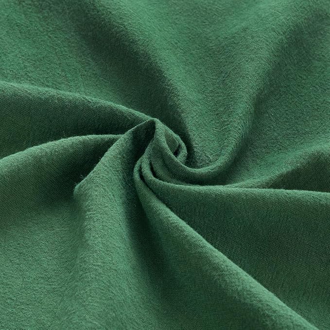 MLMW Christmas Cloth Napkins Set of 8 Emerald Green Linen Cotton Spring Napkins Cloth Bulk Washable Dinner Napkins 16"×16" for Wedding Party Baby Bridal Shower Birthday Table Decor