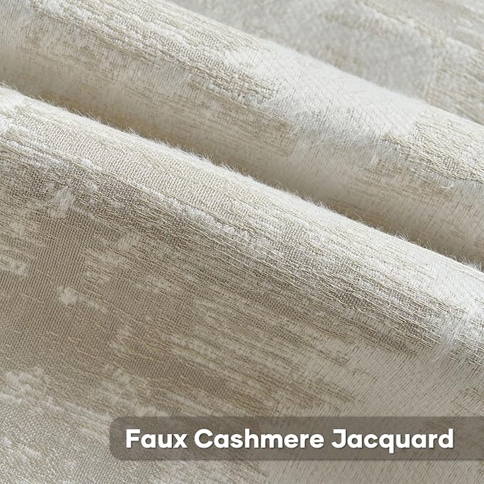 FUTEI Pack of 2 Faux Cashmere Jacquard Throw Pillow Covers 12x20 Inch Soft Marble Pattern Vintage Decorative Pillowcase Modern Farmhouse Accent for Couch Bed Living Room, Beige White
