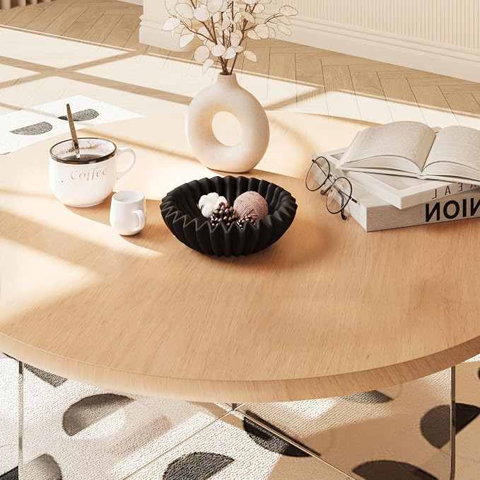 Large Ceramic Fruit Bowl Black Decorative Bowl for Coffee Table Entryway Kitchen Modern Home Decor Centerpiece 9.5 Inches Ruffle Fluted Scalloped Bowl