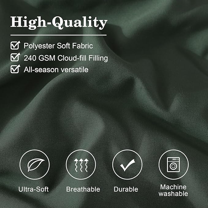 Monbix California King Size Comforter Set - 7 Pieces Bed in a Bag California King, Deep Forest Bedding Sets with Comforter, All Seasons Bed Set with Sheets, Pillowcases & Shams
