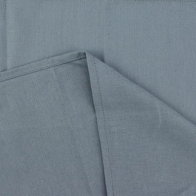 Solid Color Linen Blended Thin Dinner Cloth Napkins - Set of 12 (40 x 40 cm) - for Events & Home Use (Multi Blue)