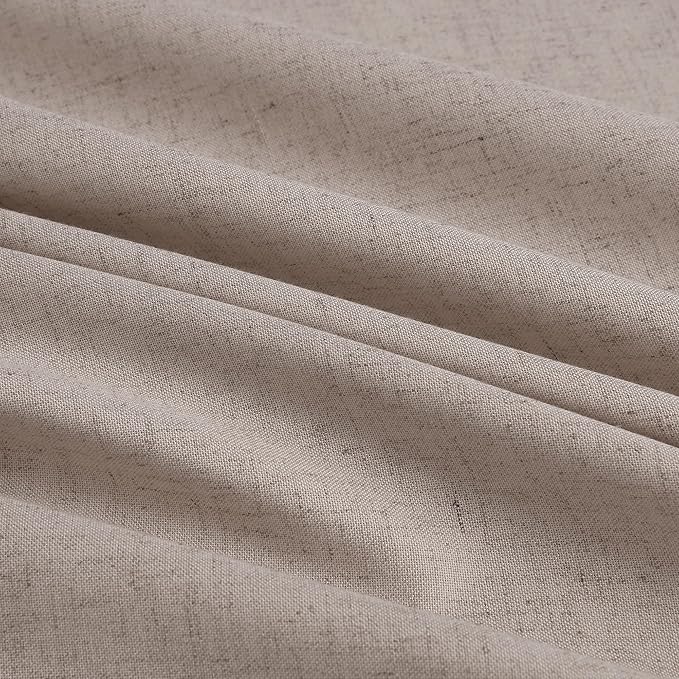 Aersas Ecru Pinch Pleat Linen Curtains 96 Inches Long for Living Room Dining 2 Panels Pinch Pleated Drapes Hooks Farmhouse Neutral Light Filtering Semi Sheer Curtain for Bedroom 40x96