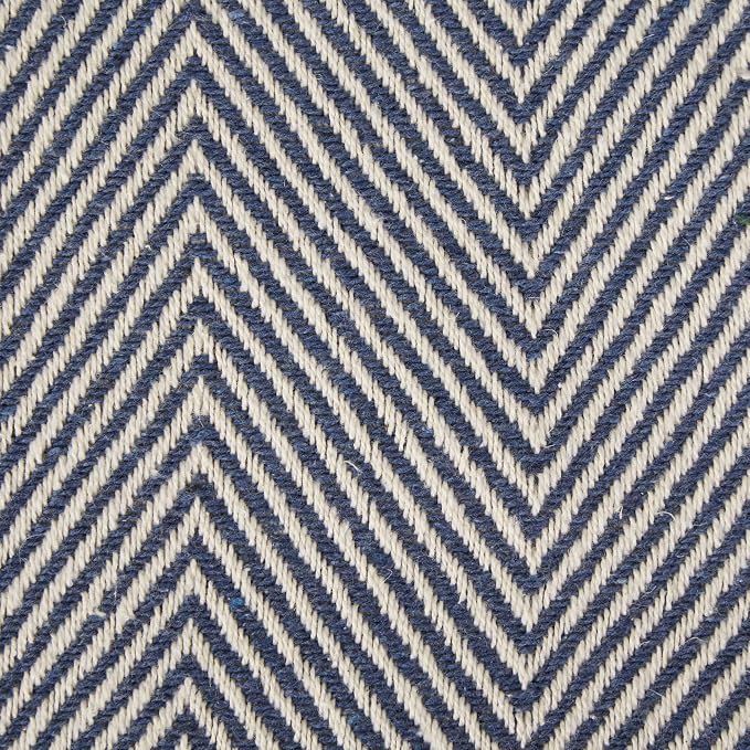 DII Rustic Farmhouse Cotton Chevron Blanket Throw with Fringe for Chair, Couch, Picnic, Camping, Beach, & Everyday Use, 50 x 60 - Urban Chevron French Blue