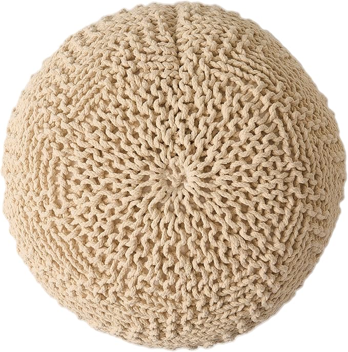 Christopher Knight Home Barwick Pouf, Ivory