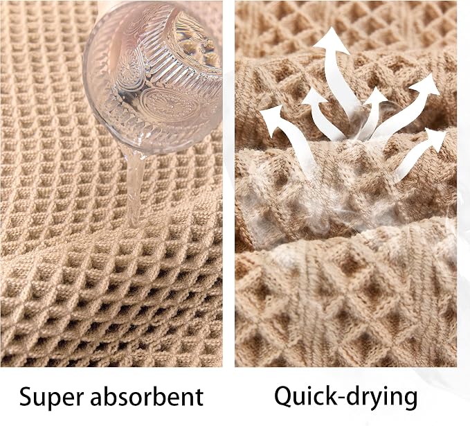 Waffle Bath Mat Non Slip, Boho Bathroom Rug, Super Absorbent Quick Dry Bathroom Mat, Soft Farmhouse Bath Rug with Tassels, Small Washable Shower Mats for Floor 20"x32", Tassels Brown