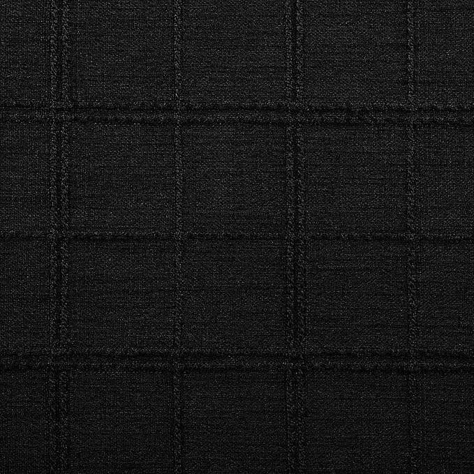 ZeeMart Linen Checked Farmhouse Table Runner, 13x90 Inches Black | Raised Grid Design, Rich Woven Texture, Linen Blend Table Runners 90 Inches Long, Machine Washable, Boho Home Kitchen Decor