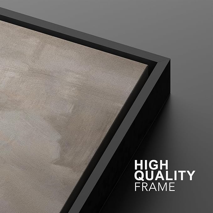 SIGNWIN Framed Canvas Print Wall Art Textured Abstract Earthy Beige Tones Illustrations Modern Art Decorative Contemporary for Living Room, Bedroom, Office - 16"x24"x2 Black