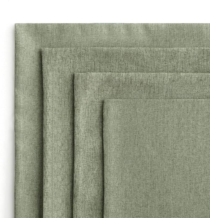 MIULEE Pack of 4 Decorative Outdoor Throw Pillow Covers Linen Waterproof Pillow Covers Summer Farmhouse Cushion Cases for Patio Garden Tent Balcony Couch Sofa 18x18 Inch Gray Green