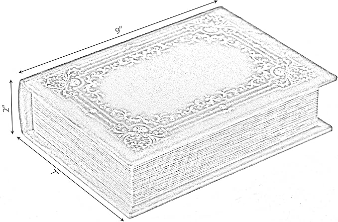 Decorative Vintage Book Shaped Trinket Storage Box - Blue