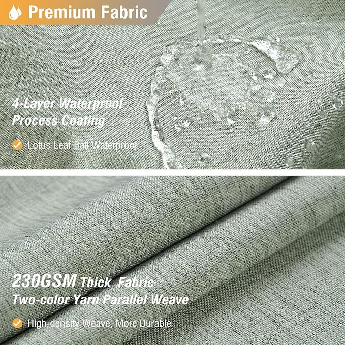 BTTN Stall Fabric Shower Curtain - 48x72 Inch Narrow Linen Textured Heavy Duty Shower Curtain Set with 8 Plastic Hooks, Hotel Spa Luxury Small Waterproof Neutral Bath Curtain for Bathroom - Sage Green
