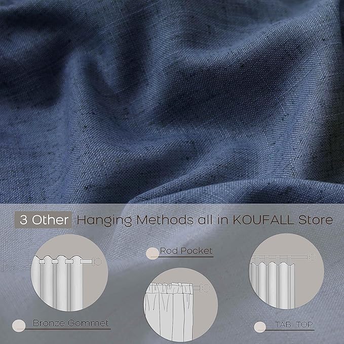 KOUFALL Office Curtains for Men Cave,Cool Light Filtering Translucent Thick Sheer Masculine Curtains for Teen Boy Bedroom,72 Inch Length 2 Panels,Star Night Navy Blue