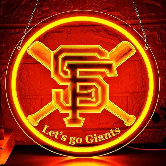 Baseball Neon Sign for Wall Decor Dimmable Baseball Team Neon Light for Man Cave Birthday Gifts for Fans Led Sport Sign for Sport Bar Club Party Garage Boys Bedroom Decor Art Size 11.8 * 11.4(FMA090)