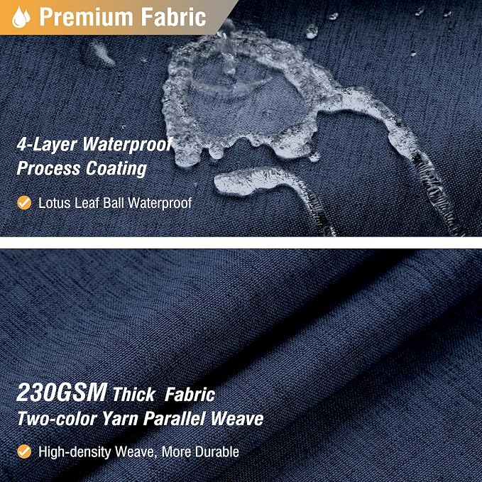 BTTN 78 Inch Long Shower Curtain - Linen Textured Thick Weighted Fabric Shower Curtain Set with 12 Hooks, Tall Neutral Heavy Duty Waterproof Polyester Shower Curtains for Bathroom - 72x78 - Navy Blue