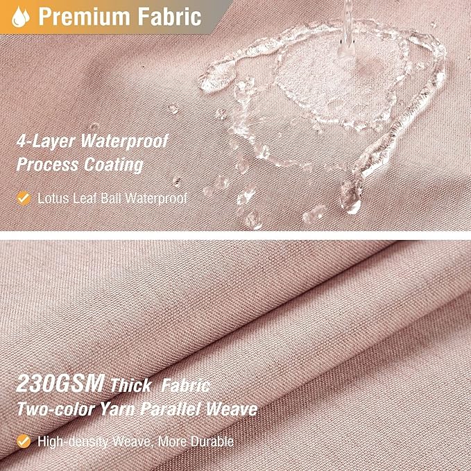 BTTN Stall Fabric Shower Curtain - 36x72 Inch Narrow Linen Textured Heavy Duty Shower Curtain Set with 6 Plastic Hooks, Half Neutral Minimalist Waterproof Shower Curtains for Bathroom - Blush Pink