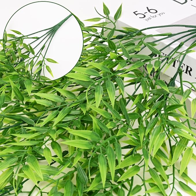 Waipfaru 4Pcs Artificial Hanging Plants, Fake Willow Leaves Vines Fake Hanging Plants for Outdoors UV Resistant Plants Outdoor Faux Plants Indoor Bedroom Living Room Porch Shelf Decor