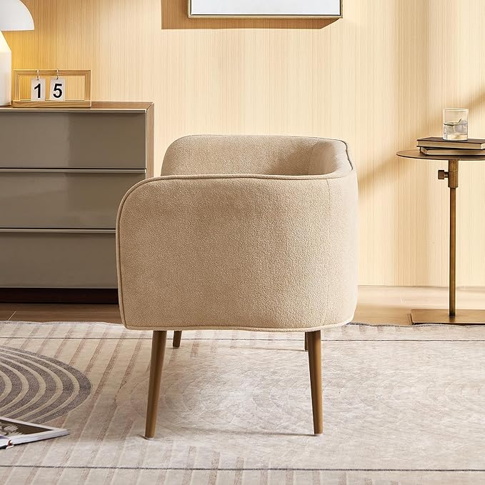 Bedroom Bench with Low Back,Inside Metal Frame (Beige)