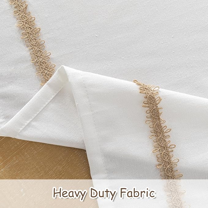MYSKY HOME Table Cloth for Rectangular, Waterproof Tablecloth, Soft Cotton Indoor/Outdoor Tablecloths, Wrinkle Free Table Cloth Heavy Duty Rectangle Table Cloths for Parties & Dining Use, 55"X55"